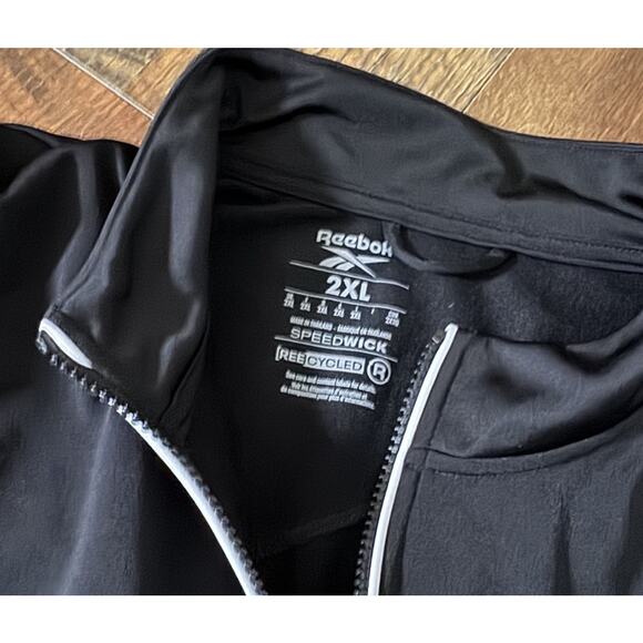 Reebok Tricot Women’s Track Jack Logo Full Zip Back Color Block B&W Size 2XL - Picture 9 of 10